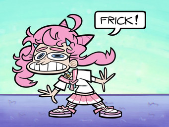 2_horns 3_toes 4_fingers accessory ambiguous_feral ambiguous_gender bell_choker bent_legs blinking blue_choker blue_eyes blue_horn blue_jewelry blue_necklace bottomwear brown_facial_hair brown_hair brown_mustache carpet choker closed_frown closed_smile clothed clothed_female clothed_humanoid clothing collar eyebrows eyelashes facial_hair featureless_feet feet female female_humanoid feral fingers fluffy_ears footwear frown fully_clothed fully_clothed_female fully_clothed_humanoid fur furgonomics green_background group hair horn jewelry larger_female larger_humanoid long_ears long_hair long_tail looking_at_viewer male male_human mouth_closed multicolored_ears mustache necklace paws photo pink_body pink_bottomwear pink_clothing pink_eyebrows pink_footwear pink_fur pink_hair pink_shoes pink_skirt pink_tongue profanity quadruped red_collar red_nose red_ribbon ribbons shirt shoes short_horn simple_background size_difference skirt small_horn small_nose smaller_ambiguous smaller_feral smile speech_bubble standing tail tail_accessory tail_ribbon tan_body tan_skin teeth text toes tongue topwear trio two_tone_ears wall_(structure) white_clothing white_shirt white_topwear wide_eyed newfax real_world vtuber chat_the_magical_dog chibidoki cr1tikal canid canine horned_humanoid human humanoid mammal 2024 2d_animation animated digital_media_(artwork) english_audio english_description english_text short_playtime sound webm male_(lore)