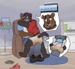 anthro bodily_fluids diaper duo feces genital_fluids jock male male/male messy overweight peeing pooping slightly_chubby soiling urine wet wetting possumkiddo bear canid canine canis domestic_dog mammal