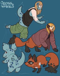 after_transformation before_and_after bottomwear claws clothed clothing comparing denim denim_bottomwear denim_clothing digitigrade duo eyewear feral finger_claws forced forced_transformation fur fur_growth gender_transformation growth hair human_to_feral jeans legwear looking_at_viewer male mid_transformation pants pokeball quadruped shirt simple_background size_difference size_transformation species_transformation stockings tail tail_growth toe_claws topwear transformation transformation_sequence kiri-anko nintendo pokemon generation_1_pokemon generation_8_pokemon human mammal nickit nidorina pokemon_(species) absurd_res hi_res