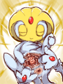 anthro anus biped bodily_fluids cervix cervix_view clitoral_hood clitoris closed_smile eyes_closed female forehead_gem front_view gem genital_fluids genitals inner_labia leaking_pussy_juice leaking_vagina mouth_closed plantigrade prehensile_tail presenting presenting_vulva radial_speed_lines smile solo speed_lines spread_legs spread_vulva spreading tail urethra vaginal_canal vaginal_fluids vaginal_fluids_on_tail vulva white_body yellow_body diru nintendo pokemon generation_4_pokemon legendary_pokemon pokemon_(species) uxie 3:4 alternate_version_at_source digital_drawing_(artwork) digital_media_(artwork) hi_res