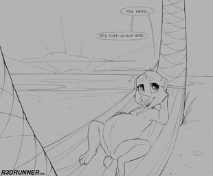 anthro beach blush butt clitoris dialogue female genitals hammock hand_on_belly heart_symbol imminent_sex inviting loli looking_at_viewer lying nude on_back pregnant pregnant_female presenting presenting_hindquarters presenting_vulva sea seaside seductive shore solo spread_legs spreading sunset underage_pregnancy vulva water young young_anthro r3drunner bear mammal digital_drawing_(artwork) digital_media_(artwork) monochrome