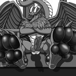 3_toes anthro claws feet foot_focus genitals knot male membrane_(anatomy) membranous_wings muscular pawpads paws penis raised_paw solo tail toe_claws toes wings pawzzhky mythology canid canine canis dragon hybrid mammal mythological_creature mythological_scalie scalie wolf 1:1 hi_res monochrome