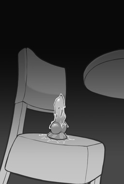 ambiguous_fluids chair dildo furniture gradient_background knot knotted_dildo sex_toy simple_background table zero_pictured yaravik 2022 absurd_res hi_res monochrome sketch