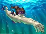 big_breasts bikini breasts brown_hair bubble butt cleavage clothed clothing eyewear female goggles hair holding_breath nipple_outline purple_eyes solo swimming swimming_fins swimwear two-piece_swimsuit underwater water ronindude animal_humanoid felid felid_humanoid humanoid mammal mammal_humanoid 2015 4:3 absurd_res hi_res