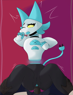 anthro breath duo faceless_character faceless_male female floating_hands genitals leg_grab machine male male/female penetration penis raised_leg solo_focus vaginal vaginal_penetration yellow_eyes zwippie deltarune undertale_(series) swatch_(deltarune) tasque_manager darkner felid feline mammal robot absurd_res hi_res