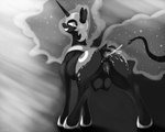animal_genitalia anus armor bodily_fluids butt cum cum_in_ass cum_inside cutie_mark equine_anus female feral genital_fluids genitals headgear helmet horn looking_at_viewer nipples nude puffy_anus pussy simple_background smile solo tail teats tentacles vaginal index_3 friendship_is_magic hasbro my_little_pony mythology nightmare_moon_(mlp) equid equine horse mammal mythological_creature mythological_equine pony 5:4 digital_media_(artwork) hi_res monochrome