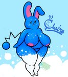 anthro areola bedroom_eyes belly big_areola big_breasts big_butt blue_body blue_fur breasts butt female freckles fur genitals heart_(marking) leg_markings light_makeup markings narrowed_eyes overweight pussy seductive simple_background simple_eyes solo slimey_art nintendo pokemon fan_character azumarill generation_2_pokemon pokemon_(species) shaded simple_shading watermark