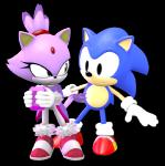 anthro black_eyes blue_body clothing duo female footwear gloves handwear male narrow_hips on_model shoes sol_emerald thigh_gap thin_calves thin_legs thin_thighs sherm-ex classic_sonic_(universe) sega sonic_the_hedgehog_(series) blaze_the_cat classic_sonic sonic_the_hedgehog domestic_cat eulipotyphlan felid feline felis hedgehog mammal 3d_(artwork) alpha_channel digital_media_(artwork)