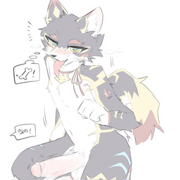 anthro bedroom_eyes big_penis biped blue_eyes blush collar collar_only collar_tag countershading dialogue erection fur fur_tuft genitals grey_body grey_fur head_tuft heterochromia inner_ear_fluff inviting_to_sex kneeling looking_at_viewer male male_anthro multicolored_body multicolored_fur narrowed_eyes nude nude_anthro nude_male offscreen_character open_mouth penis seductive simple_background slim slim_anthro slim_male solo speech_bubble three-quarter_view tongue tongue_out tuft white_background white_body white_countershading white_fur yellow_body yellow_eyes yellow_fur vitame83 canid canine canis domestic_dog mammal 1:1 2025 digital_drawing_(artwork) digital_media_(artwork) flat_colors hi_res pictographics