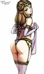 blonde_hair blue_eyes breasts butt clothing female hair humanoid_pointy_ears lingerie long_hair looking_at_viewer not_furry pointy_ears simple_background solo white_background minacream nintendo the_legend_of_zelda twilight_princess princess_zelda humanoid hylian mammal 2019