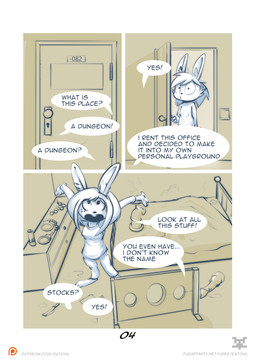 anthro bed dialogue dildo duo female furniture inside lube male restraints sex_toy stocks text ratcha lagomorph leporid mammal rabbit 2017 absurd_res comic digital_media_(artwork) english_text hi_res multiple_scenes