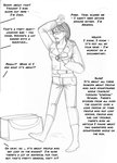 amanda_(tcitw) arania breasts camera clothed clothing comic dialogue english_text eyewear female glasses hair human human_focus human_only mammal monochrome not_furry solo text the_cabin_in_the_woods_(arania) video_camera