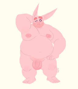 balls belly big_balls big_belly foreskin front_view genitals hand_on_hip humanoid_genitalia humanoid_penis humanoid_pointy_ears looking_at_viewer male moobs mouth_closed nipples nude obese obese_humanoid obese_male overweight overweight_humanoid overweight_male penis pink_balls pink_body pink_nipples pink_penis pointy_ears simple_background solo standing teeth white_background chocolateandmilk vincent_(chocolate-beverage) humanoid 2017 dated full-length_portrait hi_res portrait signature