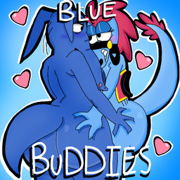 anthro big_butt blep blue_butt blush blush_lines butt butt_grab crossgender crossover_ship female female/female hand_on_butt hand_on_hip heart_symbol mtf_crossgender text tongue tongue_out anonymous_artist disney the_ant_and_the_aardvark wander_over_yonder blue_aardvark sylvia_(wander_over_yonder) aardvark alien mammal zbornak 1:1 crossover