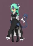 anthro anthrofied biped blue_body blue_fur boots clothing female footwear fur green_hair hair high_heeled_boots high_heels legwear pokemorph shoes simple_background solo standing thigh_boots thigh_highs yellow_eyes basketgardevoir lightningkimba nintendo pokemon felid generation_5_pokemon mammal pokemon_(species) purrloin shiny_pokemon vivian_(disambiguation) 2013 hi_res