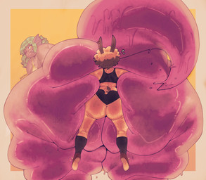 against_surface against_wall anthro big_butt bodily_fluids butt butt_squish cellulite duo female femboy huge_butt huge_thighs hyper hyper_butt hyper_thighs male male/female obese overweight size_difference squish sweat tail tail_motion tailwag thick_thighs eldiipiid mythology harry_gray_(eldiipiid) dragon lagomorph leporid mammal mythological_creature mythological_scalie rabbit scalie hi_res