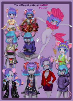 accessory alternate_species angry anthro arrow_(weapon) band-aid band-aid_on_genitals band-aid_on_nipple band-aid_on_pussy bandage blood blush bodily_fluids bone bottomwear chain choker clothing coin collar cosplay crying_laughing derpy ear_piercing embarrassed eyewear feathers feet female footwear glasses group hair_accessory heart_pupils heart_symbol hoodie insufficient_clothing jacket jewelry knife laugh leather leather_clothing leather_jacket leather_topwear lickin loincloth looking_at_viewer melee_weapon necklace neckwear nude open_mouth piercing plastic_knife pokeball potion_bottle ranged_weapon ribbons scar silly_face skull socks sword symmone teacher tears text toes topwear tribal tribal_clothing video_game_reference warrior weapon wearing_glasses wheat foxxxiny90 eternal_sonata god_of_war nintendo pokemon shin_megami_tensei_v sony_corporation sony_interactive_entertainment bianca_winter_(lilmousybianca) demeter kratos marnie_(pokemon) viola_(eternal_sonata) generation_4_pokemon generation_8_pokemon mammal morpeko mouse murid murine pokemon_(species) rodent weavile absurd_res english_text hi_res