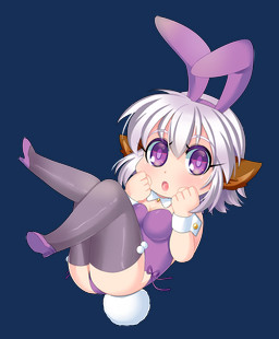 blush breasts bunny_costume chibi clothing costume cotton_tail cuff_(restraint) fake_ears fake_rabbit_ears female footwear hair high_heels legwear looking_at_viewer open_mouth purple_clothing purple_eyes restraints shirt_collar shoes simple_background solo stockings thigh_highs transparent_background white_hair wrist_cuffs onirin bunny_must_die bunny_the_honeywhite animal_humanoid humanoid lagomorph lagomorph_humanoid leporid_humanoid mammal mammal_humanoid rabbit_humanoid 2020 alpha_channel full-length_portrait hi_res portrait