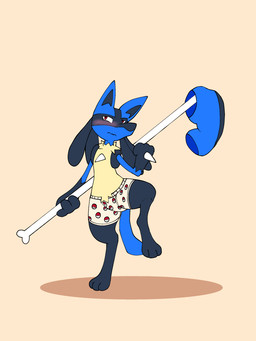 3_toes anthro black_body black_fur blue_body blue_fur blush bone bottomwear clothing digitigrade embarrassed feet fur male pose red_eyes shorts solo tan_body toes underwear ponduanpondering nintendo pokemon canid canine canis generation_4_pokemon jackal lucario mammal pokemon_(species) absurd_res hi_res