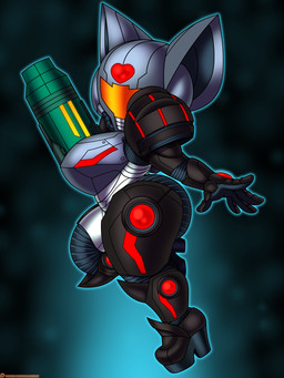 anthro arm_cannon armor big_breasts breasts curvy_figure female full_body_suit headgear helmet solo thick_thighs wide_hips omegasunburst metroid nintendo sega sonic_the_hedgehog_(series) rouge_the_bat samus_aran_(cosplay) bat mammal 2025 3:4 absurd_res hi_res