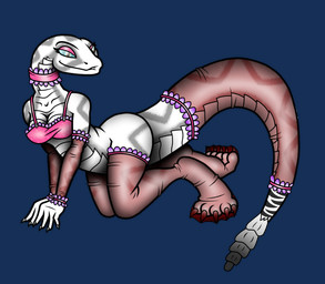 5_fingers 5_toes all_fours anthro armwear bedroom_eyes big_butt big_tail biped bite biting_lip black_markings bra breasts butt choker claws clothing crossgender digitigrade eyelashes eyeshadow facial_markings feet female finger_claws fingers frilly frilly_bra frilly_choker frilly_clothing frilly_legwear frilly_sleeves frilly_stockings frilly_topwear frilly_underwear furgonomics glistening glistening_bra glistening_choker glistening_clothing glistening_jewelry glistening_legwear glistening_necklace glistening_stockings glistening_underwear grey_body grey_claws grey_markings grey_scales head_markings humanoid_hands jewelry legwear lingerie long_tail makeup markings medium_breasts mtf_crossgender narrowed_eyes neck_markings necklace non-mammal_breasts nylon nylon_stockings nylons paws pink_bra pink_choker pink_clothing pink_jewelry pink_legwear pink_necklace pink_sleeves pink_stockings pink_underwear pose pupils rattle_(anatomy) red_clothing red_legwear red_sleeves red_stockings scaled_body scales seductive side_view sleeves slit_pupils smile snout solo sparkling_bra stockings striped_body striped_markings striped_tail stripes tail tail_clothing tail_markings tail_stocking tapering_tail teal_eyes teeth thick_tail thick_thighs toe_claws toes topwear translucent translucent_clothing translucent_legwear translucent_sleeves translucent_stockings underwear ventral_scales white_body white_scales white_tail wide_hips janek5 spek_(spe) pit_viper rattlesnake reptile scalie snake viper western_diamondback_rattlesnake absurd_res alpha_channel digital_drawing_(artwork) digital_media_(artwork) hi_res pinup