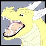 blue_eyes bodily_fluids feral male open_mouth saliva scales smile solo teeth tongue tongue_out diablito_(artist) mythology darius_vo'rel dragon mythological_creature mythological_scalie scalie 1:1 digital_media_(artwork) hi_res