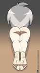 breasts butt disney eda_clawthorne feet female grey_hair hair hi_res humanoid invalid_tag mrchasecomix nude pale-skinned_female pale_skin rear_view solo tagme the_owl_house white_body white_skin