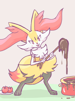 3_fingers 3_toes :3 ambiguous_anthro ambiguous_gender anthro apple arm_tuft big_tail biped black_body black_fur blush blush_lines candy cheek_tuft chest_tuft chocolate cute_fangs dessert digitigrade dipstick_tail facial_tuft fangs feet fingers flat_chested fluffy food front_view fruit fur head_tilt holding_object holding_stick holidays inner_ear_fluff looking_at_viewer markings multicolored_body multicolored_fur nude nude_ambiguous nude_anthro on_model open_:3 open_mouth open_smile orange_body orange_eyes orange_fur orange_nose orange_tail plant pointy_ears prick_ears shoulder_tuft simple_background smile solo standing stick tail tail_markings teeth toes tongue tuft two_tone_tail white_body white_fur wide_stance yellow_body yellow_fur yellow_tail gd-058 nintendo pokemon valentine's_day braixen canid generation_6_pokemon mammal pokemon_(species) 2018 3:4 aliasing cel_shading digital_drawing_(artwork) digital_media_(artwork) full-length_portrait hi_res japanese_description portrait shaded source_request translated_description unavailable_at_source