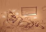 after_sex anthro bed bedding blanket blush bodily_fluids cum cum_inside duo eyes_closed female fur furniture genital_fluids hooves horn hug inside leaking_cum lying male male/female nude on_back pillow romantic romantic_couple sex steam sweat nobby_(artist) disney pack_street zootopia al_(weaver) velvet_roe_(weaver) canid canine canis deer mammal wolf hi_res monochrome