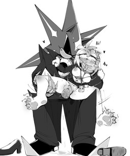 4_toes ahegao anthro anthro_on_anthro anthro_penetrated anthro_penetrating anthro_penetrating_anthro areola barefoot biped blush blush_lines blushing_profusely bodily_fluids bottomwear bow_panties bow_underwear breasts carrying_another claws clitoris clothed clothed_anthro clothed_female clothed_male clothed_sex clothing clothing_aside clothing_grab conjoined_eyes dominant dominant_male duo erection eye_roll eyelashes feet female female_anthro female_penetrated fingers footwear from_behind_position front_view genital_fluids genitals hair hand_on_another's_face hand_on_face heart_symbol hearts_around_head heel_pad high_heels hindpaw holding_head humanoid_genitalia humanoid_vulva jacket larger_male leg_grab long_eyelashes looking_at_another looking_at_partner looking_pleasured machine male male/female male_anthro male_penetrating male_penetrating_female medium_breasts moan motion_lines mouthless name_tag neck_grab nipples office_lady one_breast_out open_clothing open_mouth open_shirt open_topwear panties panties_aside pants pantsless pantsless_anthro pantsless_female partially_clothed partially_clothed_anthro partially_clothed_female pawpads paws penetration penile penile_penetration penis penis_in_vagina penis_poking_out plantigrade plantigrade_pawpads pointy_ears pointy_nose prick_ears ribbed_penis sex shirt shoes short_hair simple_background sitting size_difference smaller_female spread_legs spread_toes spreading suit tears tears_of_pleasure text toe_claws toes topwear undershirt underwear underwear_aside vaginal vaginal_fluids vaginal_fluids_on_ground vaginal_penetration vulva white_background chillidog0 sega sonic_the_hedgehog_(series) amy_rose metal_sonic neo_metal_sonic eulipotyphlan hedgehog mammal robot robot_anthro 2026 greyscale hi_res monochrome