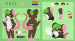 anthro bottomwear brown_body clothing denim denim_bottomwear denim_clothing drugs genitals green_eyes green_hair hair heart_symbol hoodie jeans lgbt_pride male marijuana markings pants penis pride_colors rainbow_flag rainbow_pride_flag rainbow_symbol short_height small_penis solo tongue tongue_out topwear alister_ik kris_(solidsnuck) mammal murid murine rat rodent absurd_res hi_res model_sheet