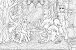 anal anthro ball_gag bdsm beverage blindfold bondage bound clothed clothed/nude clothed_female clothed_male clothing digitigrade dominant dominant_female female female/female gag group male male/female muscular nude paddle penetration submissive submissive_female tea tea_party text smudge_proof friendship_is_magic hasbro my_little_pony gabby_(mlp) princess_ember_(mlp) spike_(mlp) stepford_ponies_(mlp) sweetie_belle_(mlp) equid equine horse mammal pony hi_res url