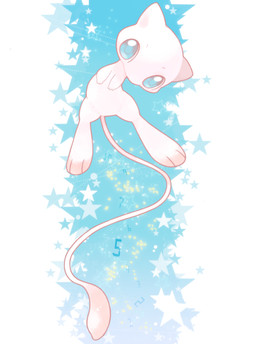 3_fingers 3_toes ambiguous_gender biped blue_eyes digitigrade feet feral fingers floating head_tilt long_tail looking_at_viewer monotone_body number paws pink_body solo star tail toes michi_runi nintendo pokemon felid generation_1_pokemon legendary_pokemon mammal mew_(pokemon) pokemon_(species) unavailable_at_source