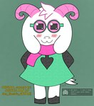 :3 anthro blush eyewear glasses hand_behind_back horn looking_at_viewer male pose pupils smile square_pupils wearing_glasses devluca17 deltarune undertale_(series) ralsei bovid caprine goat mammal absurd_res digital_drawing_(artwork) digital_media_(artwork) hi_res