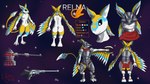 anthro armor blue_body blue_feathers bottomwear clothing feathers gun hammer headgear helmet loincloth male matter_manipulator nude orange_body orange_feathers ranged_weapon rifle scarf solo text tools weapon white_body white_feathers lotuschild starbound relna_(golddrake) avali 16:9 hi_res model_sheet widescreen