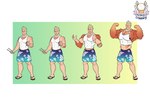 anthro beverage blonde_hair clothed clothing facial_hair growth hair male mostly_clothed muscle_growth muscular nipples pec_expansion pecs potion solo standing tearing torn_clothing transformation transformation_potion 1ceberg human kangaroo macropod mammal marsupial absurd_res hi_res