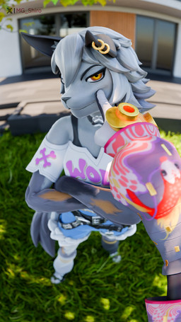 angry anthro boop clothed clothing crossed_arms eyebrows female fur grass hair plant solo tail mg_shiro epic_games fortnite kimiko_five-tails wolfie_(fortnite) canid canine canis mammal wolf 2025 3d_(artwork) 9:16 blender_(artwork) digital_media_(artwork) hi_res