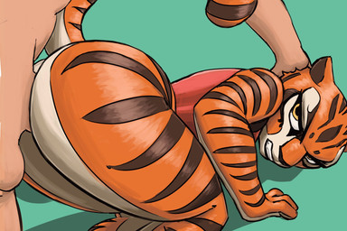 anal anal_penetration angry angry_sex anthro anthro_focus anus big_butt butt clothed clothing duo female female_anthro female_focus male male/female male_human penetration sex solo_focus strykersart dreamworks kung_fu_panda master_tigress felid human mammal pantherine 3:2 hi_res