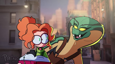 apode book cartoon_freckles duo eyelashes eyewear fangs female fingers forked_tongue freckled_face freckles glasses green_body green_eyes green_scales hair legless long_eyelashes machine official_audio orange_hair reading scales serpentine teeth tongue yellow_sclera pringus_mcdingus deadlock_(game) european_mythology greek_mythology mythology valve valve_corporation paige_(deadlock) vyper_(deadlock) draconcopode gorgon human mammal naga reptile robot scalie snake 16:9 2026 2d_animation animated better_version_at_source digital_media_(artwork) english_audio hi_res long_playtime sound video voice_acted widescreen