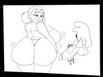 3_fingers balls bare_shoulders big_balls big_breasts big_butt big_eyes big_glans big_nose big_penis biped black_border border bra breasts butt closed_smile clothed clothed/nude clothed_female clothed_human clothing duo erection eyebrows eyelashes female female_on_humanoid fingers genitals glans hair hair_bun head_turned huge_breasts huge_butt huge_penis human_on_humanoid humanoid_genitalia humanoid_penis imminent_sex interspecies iris larger_female larger_human legless legs_together levitation long_eyelashes looking_at_another looking_at_another's_butt looking_at_butt looking_at_partner looking_back looking_back_at_another looking_back_at_partner looking_down looking_down_at_butt male male/female male_on_human mature_female mature_human mature_humanoid mature_male motion_lines motion_outline mouth_closed not_furry nude nude_humanoid nude_male panties penis pupils rear_view shaking_breasts shaking_butt sharp_teeth short_hair size_difference skimpy skimpy_underwear small_but_hung smaller_humanoid smaller_male smile smiling_at_another smiling_at_partner standing teasing teeth thick_penis thick_thighs throbbing throbbing_penis tremble_spikes underwear vein veiny_penis anonymous_artist disney the_ghost_and_molly_mcgee scratch_(tgamm) sharon_mcgee ghost human humanoid mammal spirit 2025 4:3 black_and_white digital_drawing_(artwork) digital_media_(artwork) hi_res monochrome