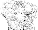 4_fingers anthro anthrofied belly big_belly big_muscles big_pecs body_hair bottomwear bulge chest_hair clothing fingers grin growth hand_on_hip horn huge_belly huge_muscles huge_pecs hyper hyper_muscles hyper_pecs looking_at_viewer male muscle_growth musclegut muscular nipples pants pecs sleeveless_hoodie smile solo veiny_muscle fierglief nintendo pokemon generation_1_pokemon meowth pokemon_(species) 2020 hi_res monochrome sequence sketch