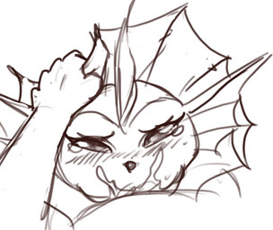 ambiguous_feral ambiguous_gender ambiguous_penetrated bestiality blush bodily_fluids duo fellatio feral feral_penetrated first_person_view frill_(anatomy) hand_on_head human_on_feral human_penetrating human_penetrating_feral interspecies male male/ambiguous male_on_feral male_penetrating male_penetrating_ambiguous male_pov oral penetration penile pokephilia quadruped rough_sex sex tears ungulatr nintendo pokemon eeveelution generation_1_pokemon human mammal pokemon_(species) vaporeon 2016 monochrome sketch