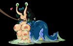 armless bdsm bodily_fluids bow_(feature) breasts eyestalks female lactating leash multi_breast petplay roleplay slime solo spiral_eyes dangernoodledrawings penny_(tocixcog) boobipede breast_creature gastropod humanoid mollusk monster monstrous_humanoid slug alpha_channel hi_res