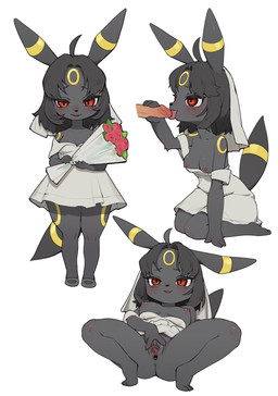 anthro areola big_penis biped black_body black_hair blush breasts butt chibi clothed clothing double_spread dress erection eyebrows female front_view genitals glans glans_lick glans_play grey_clothing hair human_on_anthro inner_labia interspecies kneeling legs_together licking licking_another licking_partner licking_tip looking_at_another looking_at_partner looking_at_viewer male male/female nipples no_underwear oral penile penis penis_lick pokemorph puffy_areola raised_inner_eyebrows sex shaft_divide solo_focus spread_legs spread_vulva spreading tail thick_thighs tongue tongue_on_penis tongue_out vulva gudlmok99 nintendo pokemon eeveelution generation_2_pokemon human mammal pokemon_(species) umbreon absurd_res hi_res