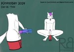 anal anal_penetration animal_genitalia animal_penis anthro canine_genitalia canine_penis dildo fur genitals hair male penetrable_sex_toy penetration penis purple_hair purple_penis red_dildo sex_toy solo toy white_body white_fur robin888b bad_dragon ravenspart canid canine canis mammal wolf hi_res