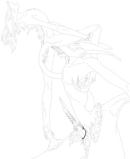 claws duo erection female genitals jumy looking_at_viewer male male/female nipples nude open_mouth penis penis_tongue side_view simple_background straddling tail tongue undergothantro unusual_anatomy unusual_genitalia unusual_genitalia_placement unusual_penis unusual_penis_placement vulva white_background kunako chimera hybrid 2010 absurd_res digital_drawing_(artwork) digital_media_(artwork) full-length_portrait hi_res line_art monochrome portrait three-quarter_portrait