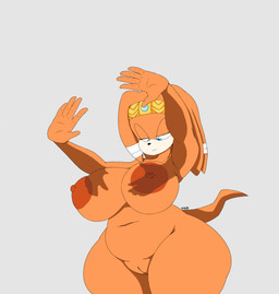 big_breasts big_nipples breasts female huge_breasts huge_nipples nipples nude shadow solo trend skachy sega shadow_hands_challenge sonic_adventure sonic_the_hedgehog_(series) tikal_the_echidna echidna mammal monotreme absurd_res hi_res meme