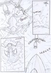 battle black_and_white cloud comic contact_onomatopoeia cracks crash crashing damaged_vehicle dust dust_cloud fields floor_cracks flying_machine impact_onomatopoeia kick kitfox-crimson light machine mecha monochrome motion_lines onomatopoeia sketch sky skyscape smash_(disambiguation) sound_effects star_symbol stolen_generation sunlight text zero_pictured