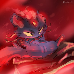 book female feral fur genitals grey_body grey_fur nude presenting smile solo tail vulva godforgiveme4 league_of_legends riot_games tencent dawnbringer_yuumi yuumi_(lol) domestic_cat felid feline felis mammal 1:1 digital_media_(artwork) hi_res