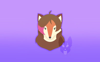 anthro black_nose brown_ears brown_hair cheek_tuft countershade_face countershade_fur countershading cowlick ear_piercing eyelashes facial_tuft female front_view fur hair highlights_(coloring) orange_body orange_fur orthographic piercing purple_background purple_highlights simple_background solo tan_body tan_countershading tan_tuft tuft white_inner_ear strawberrymilkdog chiara_nowak canid canine fox mammal red_fox true_fox 16:10 2023 headshot_portrait hi_res lineless portrait wallpaper watermark widescreen